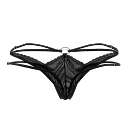 CandyMan String Double Lacet Artémis Noir